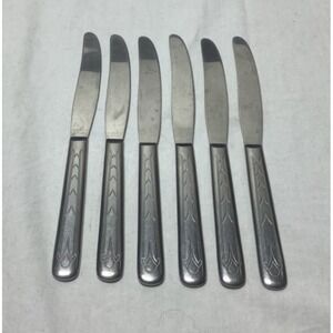 Set of 6 Stainless Steel USA Butter Knives 8.75" ekco kenilworth